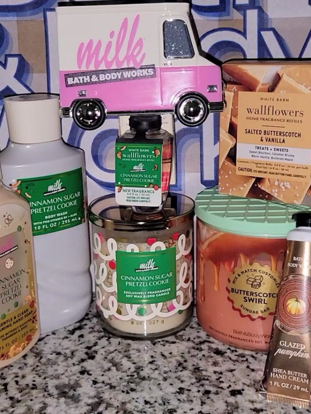 🎉 9PC NEW BATH & BODY WORKS CINNAMON SUGAR PRETZEL COOKIE